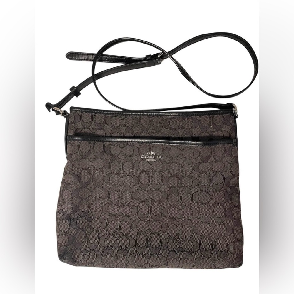 COACH Canvas Black/Gray Crossbody